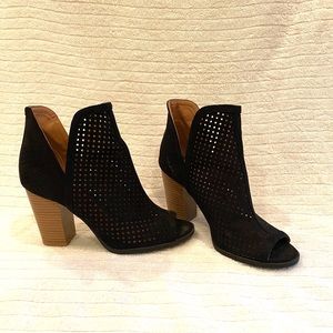 Vici- Black Peep Toe Booties